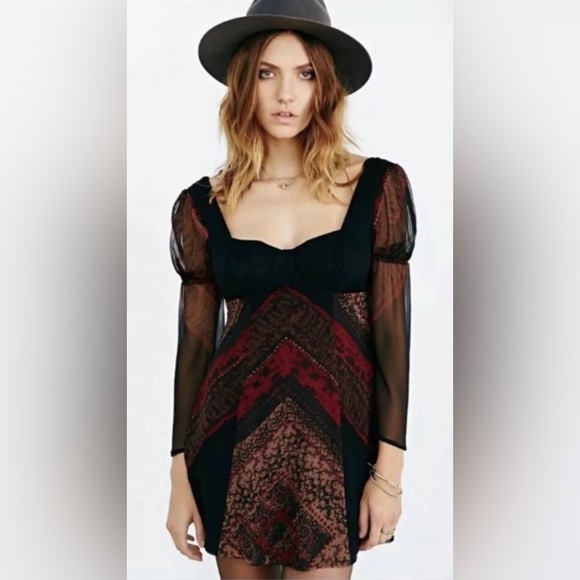 Stone Cold Fox 🦊 Montana Violante Print Dress XS/S aka 1 - Picture 2 of 9